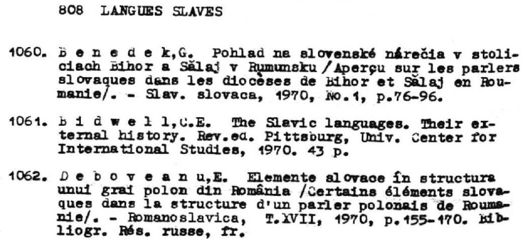 Entries that appear in volume 5 under the heading Slavic Languages.