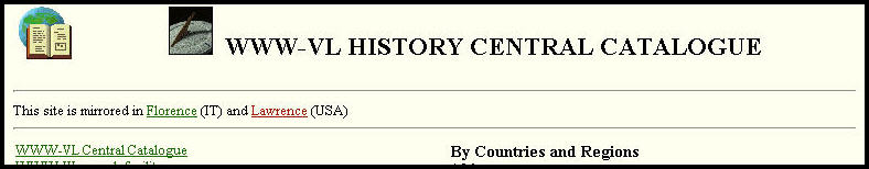 Virtual library history central catalogue