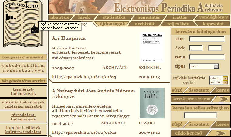 Electronic Periodical Database & Archive