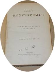 Title page of Magyar Konyvszemle, 1895-1913