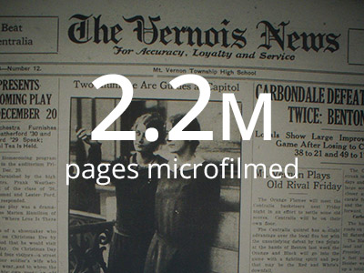 We microfilmed 2.2 million pages of newsprint
