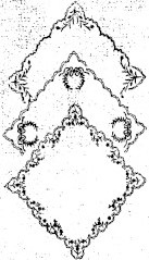 sketch of 3 embroidered handkerchiefs