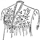 sketch of embroidered nightgown