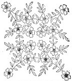 sketch of embroidered pillow topper