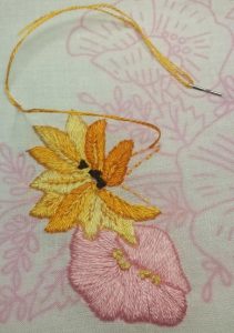 picture of embroidered flowers