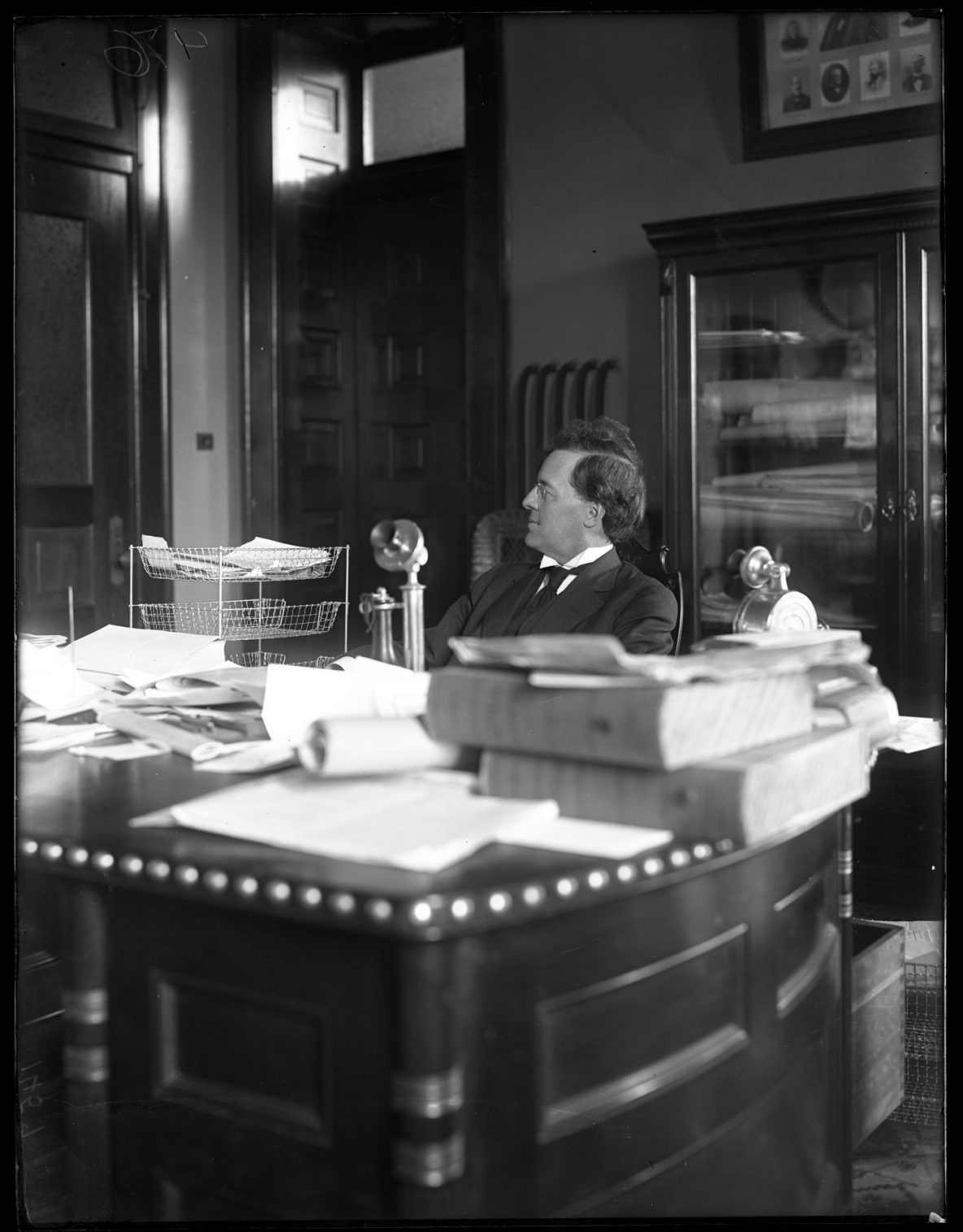 Edmund James at his desk, 1906