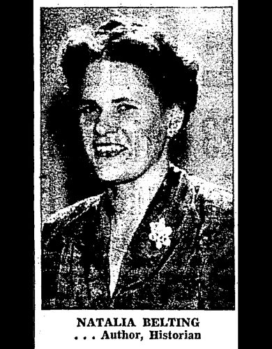 Daily Illini portrait of Dr. Natalia Belting, who was accused of being leftist by the wife an anti-communist legislator in 1950