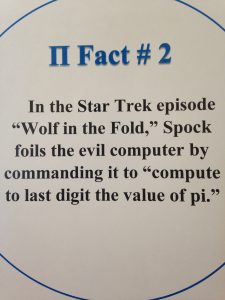Pi Day Exhibit, Fun Fact 2