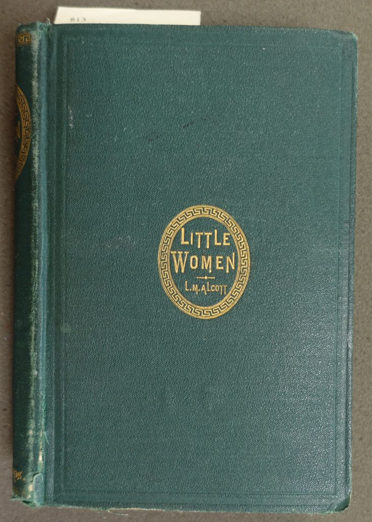 The front cover of the first edition of "Little Women"