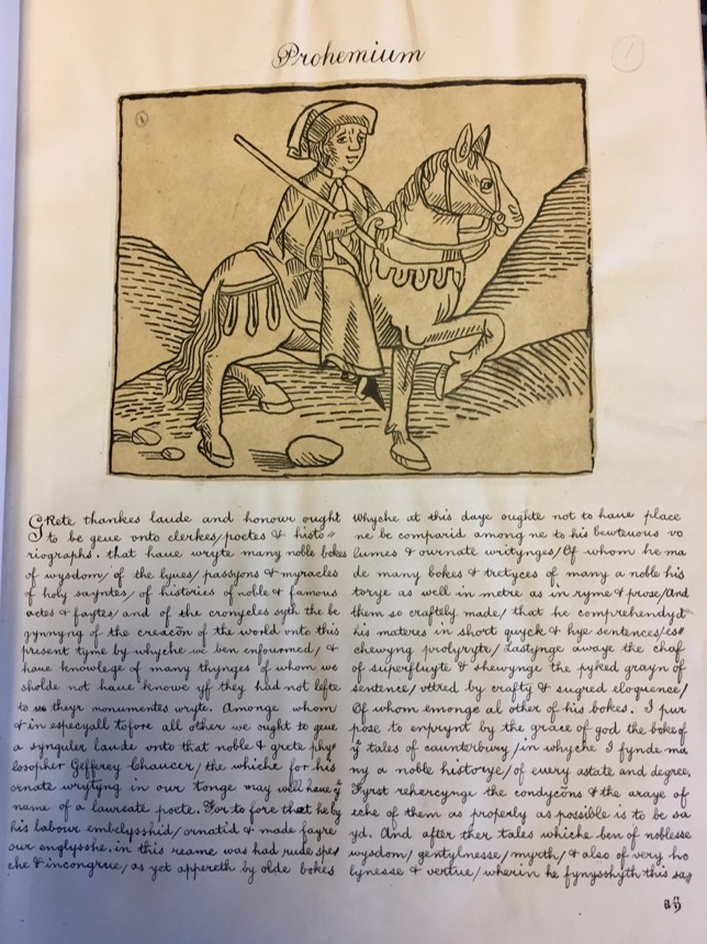 An image from the book of a man riding a horse