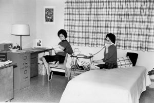 4H House women's dormitory room, 1961