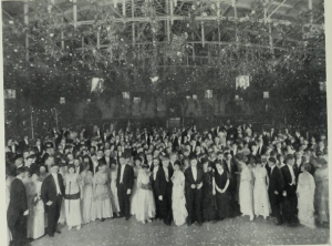 Students at the 1914-1915 year Junior Prom. Retrieved from the 1916 Illio, R.S. 41/8/816.