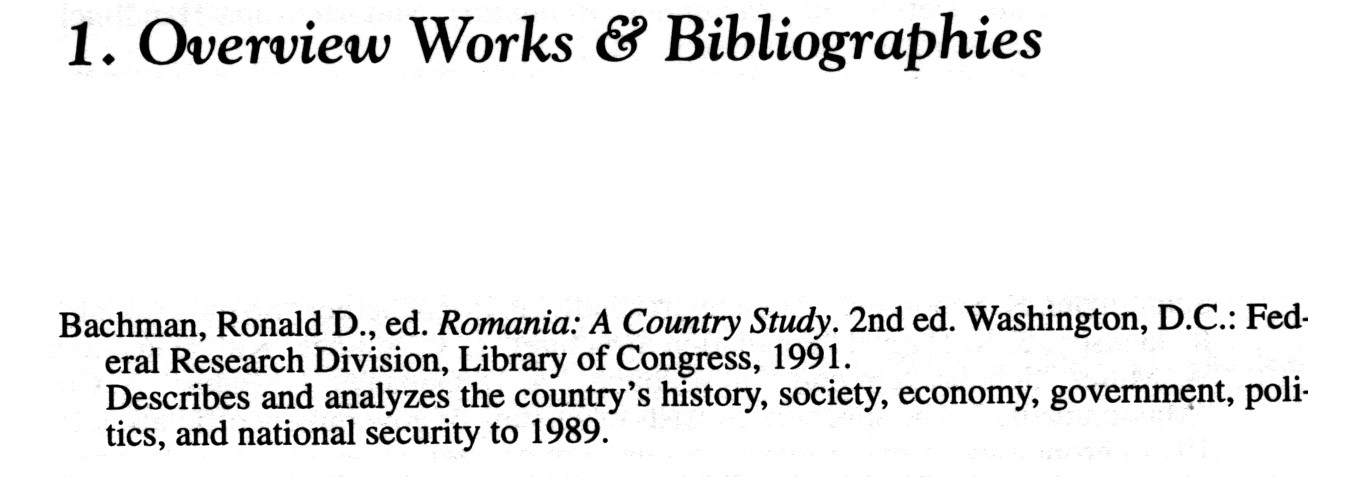 a sample entry from Ceausescu's Romania