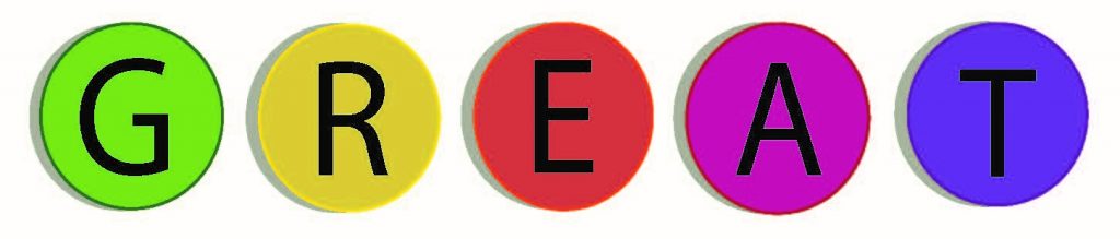 Great logo. Text Reads 'GREAT'.
