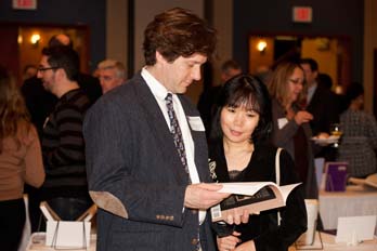 Prof Hasegawa-Johnson celebrates his selection with its author, his wife, Yu Hasegawa-Johnson