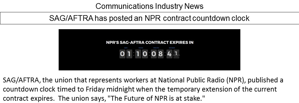 NPR Contract countdown clock