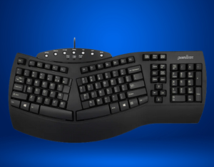 An ergonomic keyboard