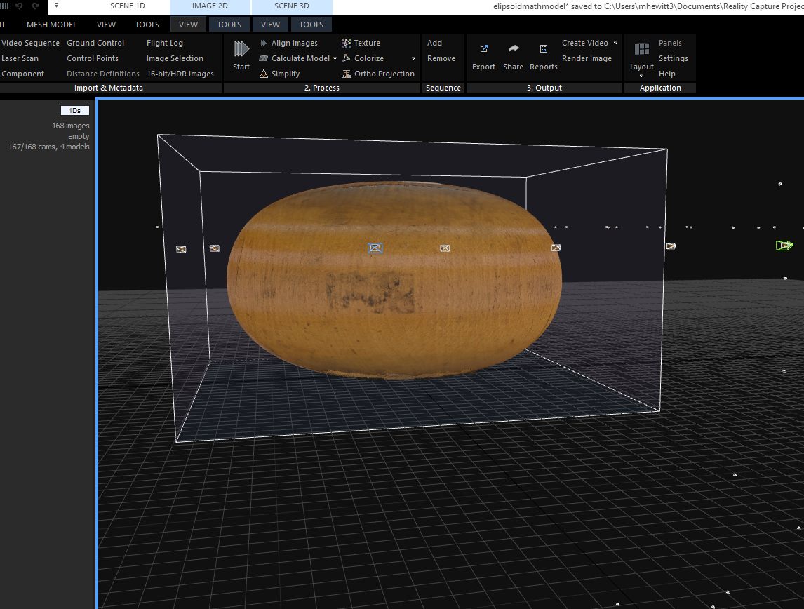 Screenshot of a 3D digitization project in CAD software