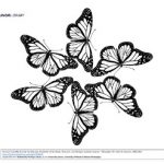 monarch butterflies in a circle pattern