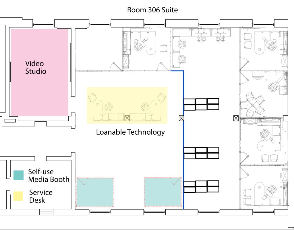 Room 306 Main Library Space Map