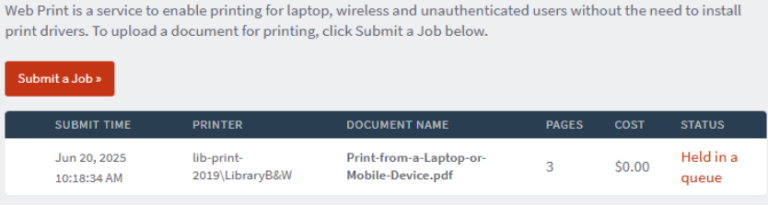 Print From A Laptop or Mobile Device | General Information | University ...