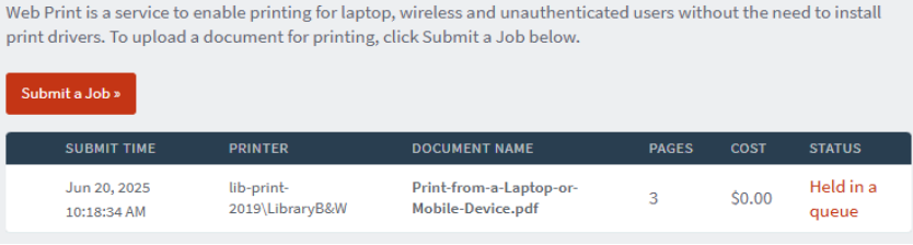 Print From A Laptop or Mobile Device | General Information | University ...