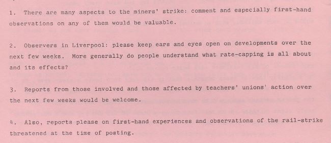 Excerpt from 1984 Summer Directive