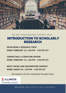 Introduction to Scholarly Research