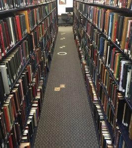 Image of aisle between shelves in HPNL.