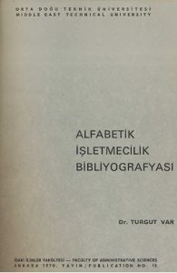 Cover of Alfabetik Isletmecilik Bibliyografyasi 