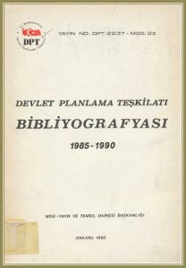 Cover of Devlet Planlama Teskilati Yayin Katalogu 1982-1983