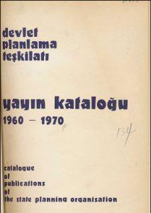Cover of Devlet Planlama Teskilati Bibliyografyasi,