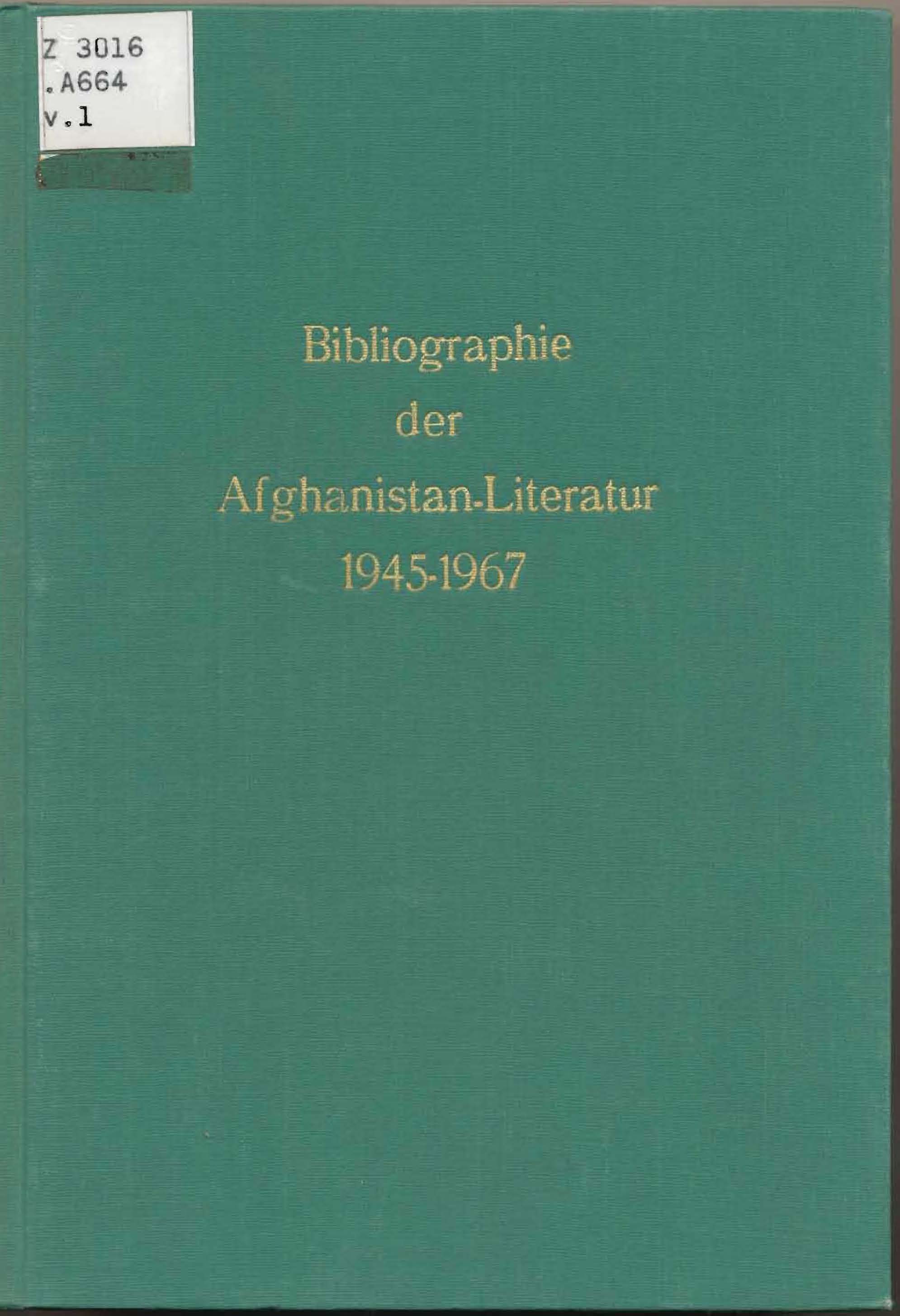 German_Bibliography_Afghanistan