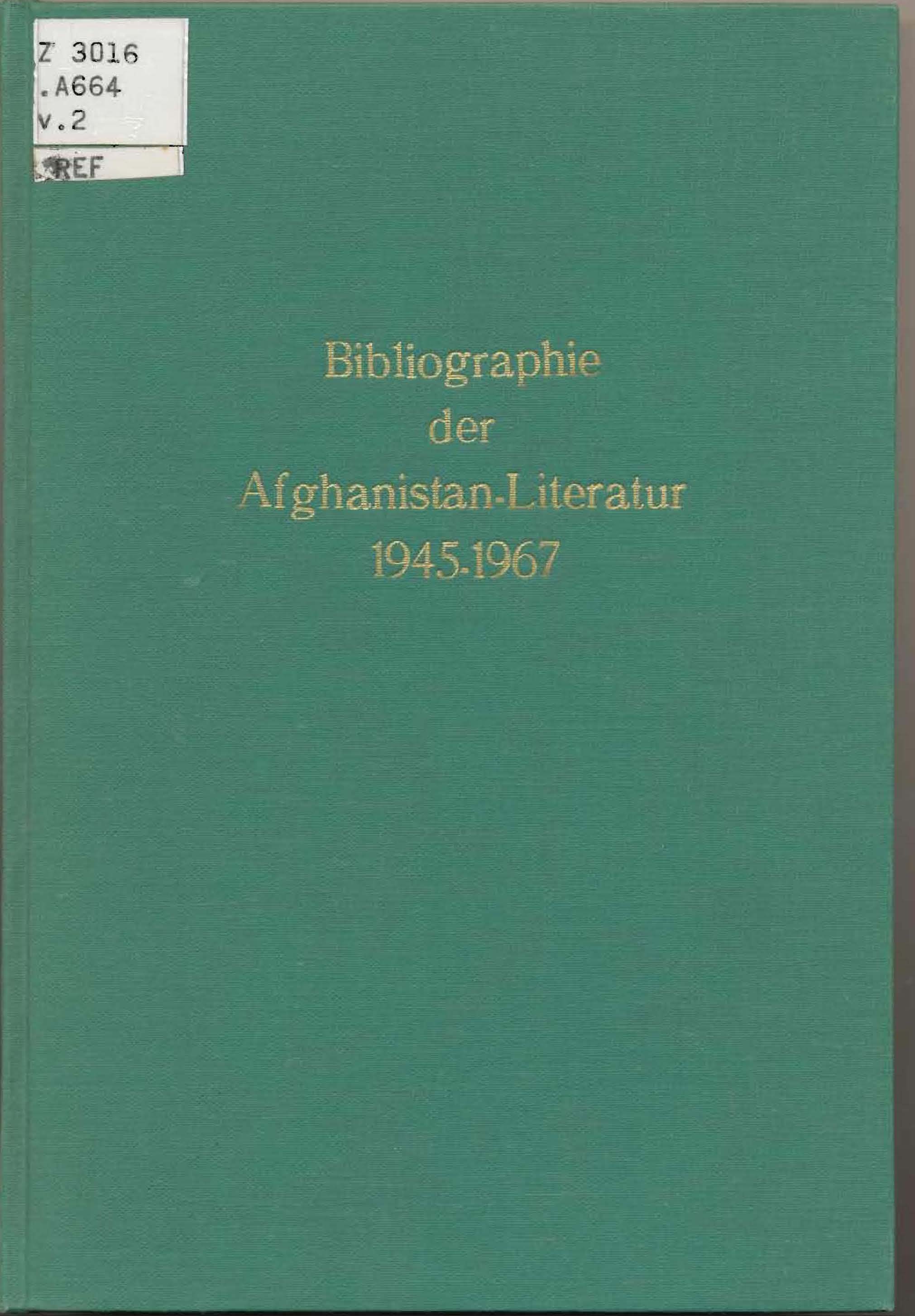 German_Bibliography_Afghanistan