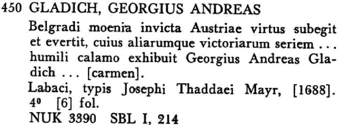 citation for a book published in Labaci which is the Latin name for Ljubljana