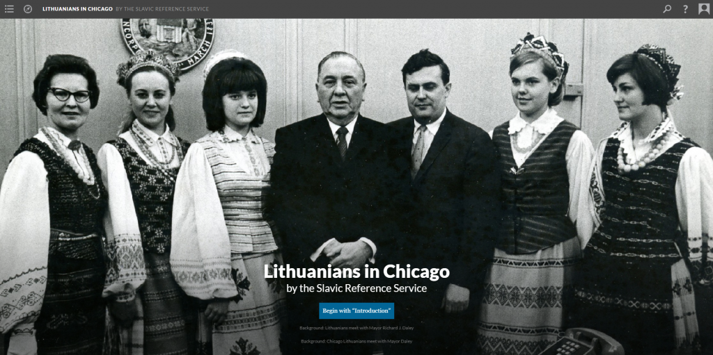 Screenshot of the Lithuanians in Chicago landing page
