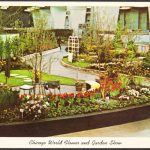 Postcard showing exhibits at the Chicago World Flower and Garden Show.