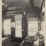Photograph showing interior of Pullman-built lounge car