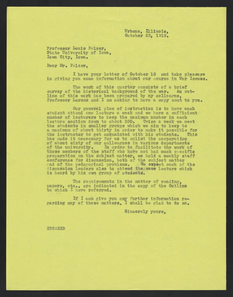 black ink typed letter on yellow-colored paper