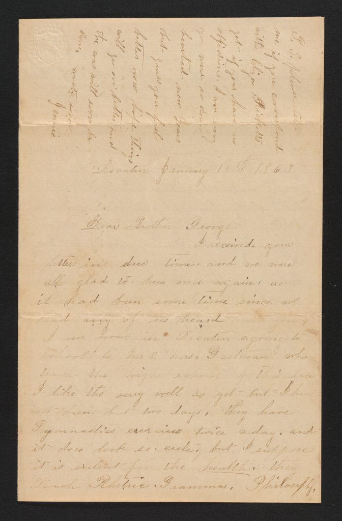 color image of handwritten letter