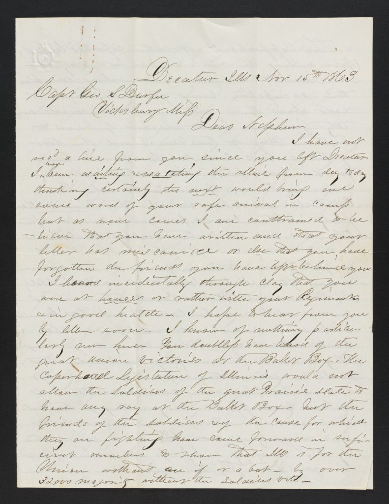 color image of handwritten letter