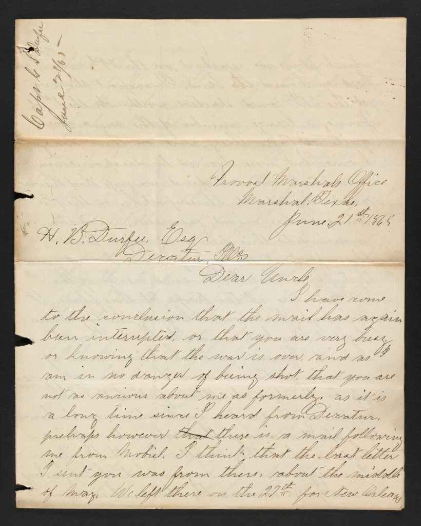color image of handwritten letter