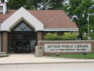 Photograph of the Arthur Public Library District (Douglas County), an INP participant. 