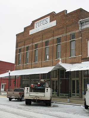 Photograph of the Fife Opera House in Palestine (Crawford County), an INP participant.