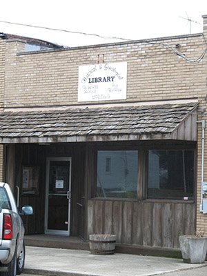 Photograph of the Irene Black Historical and Genealogical Library in Bridgeport (Lawrence County), an INP participant. 