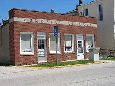 Photograph of the Kansas Community Memorial Library (Edgar County), an INP participant.