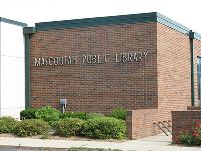 Photograph of the Mascoutah Public Library (St. Clair County), an INP participant. 