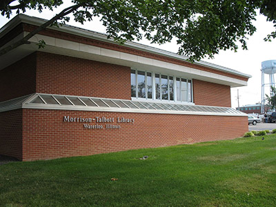 Photograph of the Morrison-Talbott Library in Waterloo, Illinois (Monroe County)