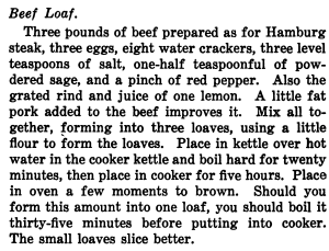 recipe for meatloaf in hay stove
