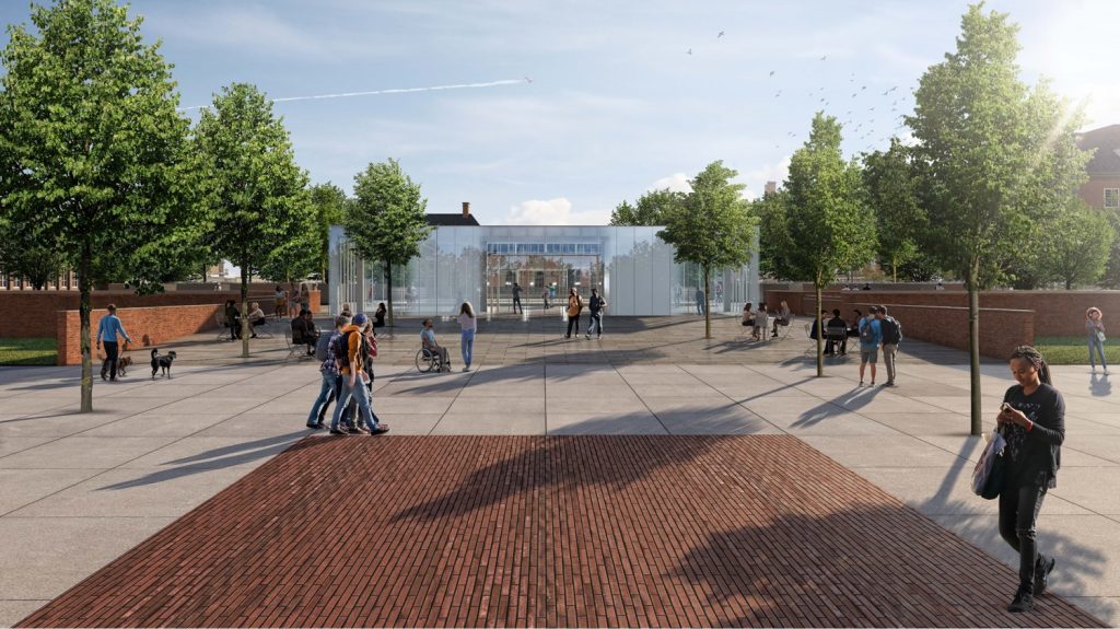 Artist's rendition of the exterior building.